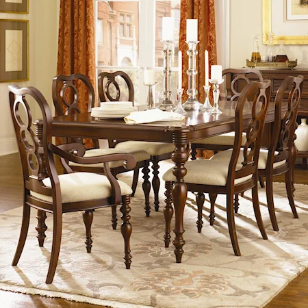 7 Piece Dining Set with Napolean Chairs